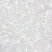Miyuki quarter tila 5x1.2mm Perlen - Crystal matted ab QTL-131FR